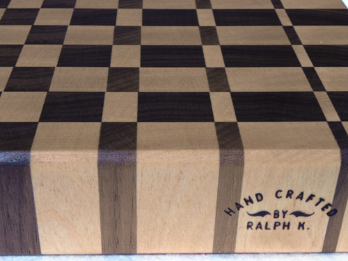 Walnut and Maple End Grain Checkboard