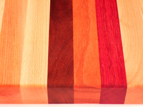 Canadian Rock Maple, Purple Heart, Walnut & Cherry